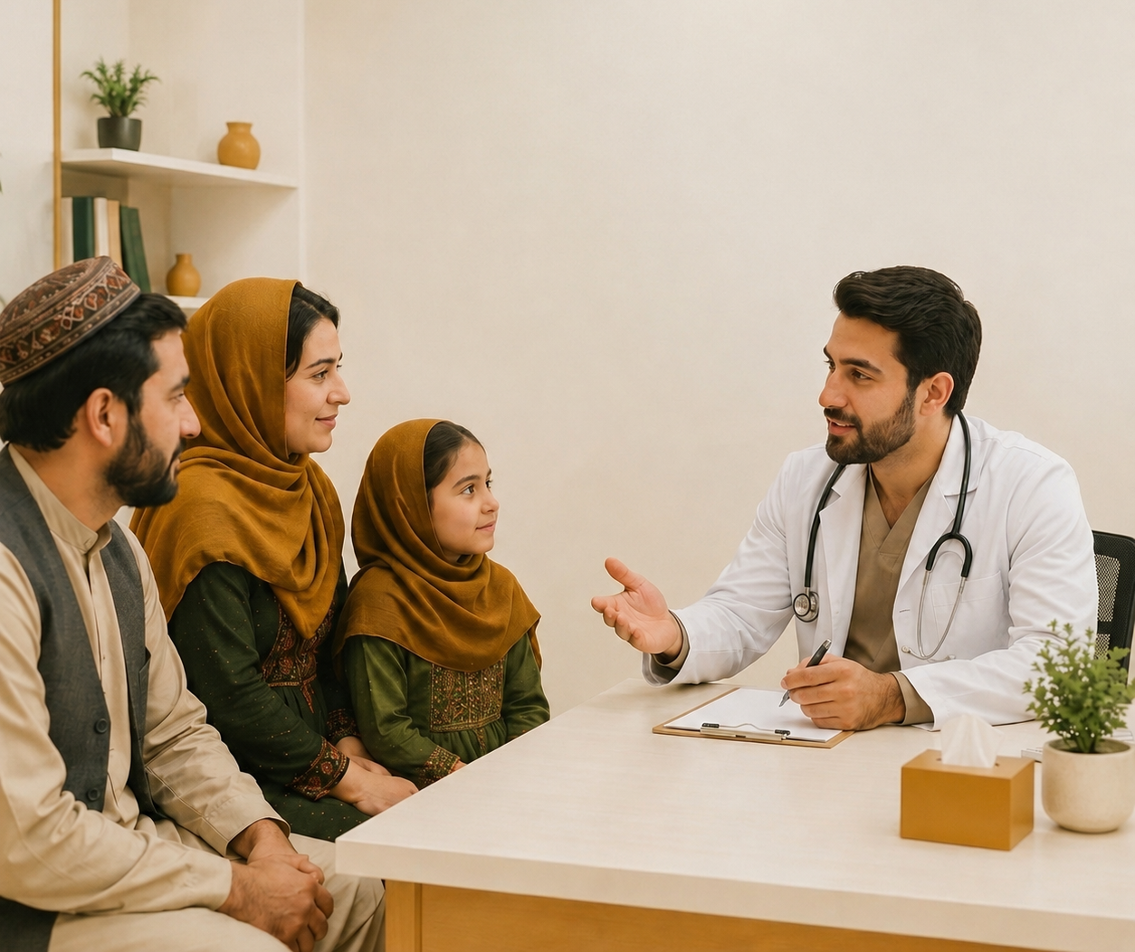 Health clinic consultation